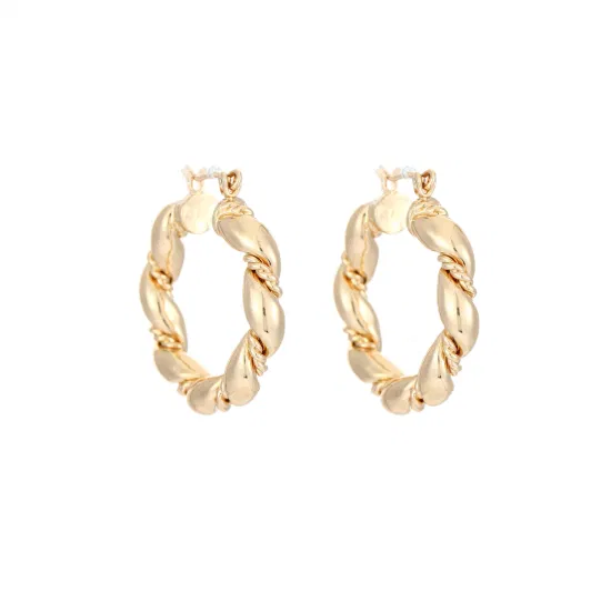 Gioielli Cerchio di moda Orecchini delicati in ottone per le donne Orecchini a cerchio in oro con gioielli di ultimo design
