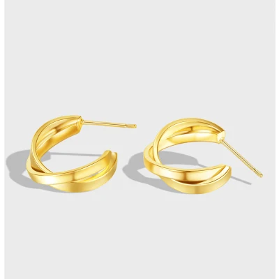 Migliori orecchini da donna 2022 Orecchini a cerchio in oro da donna placcati in oro 18 carati